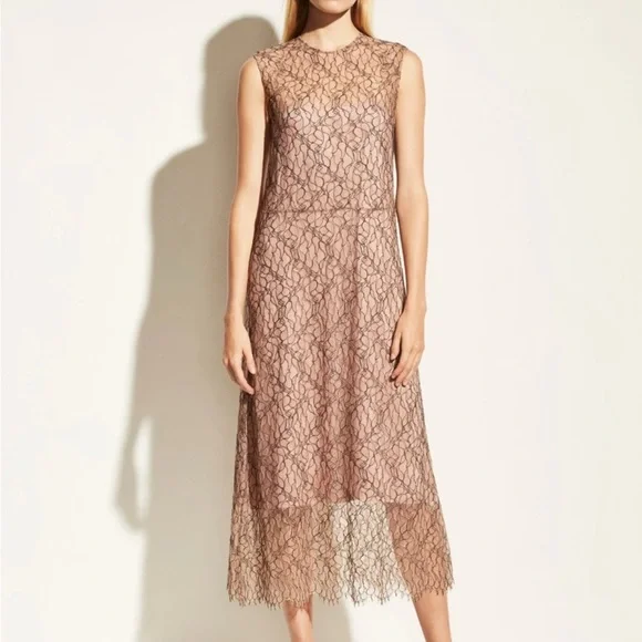 Vince | Dresses | Vince Lace Midi Dress Size Small | Poshmark
